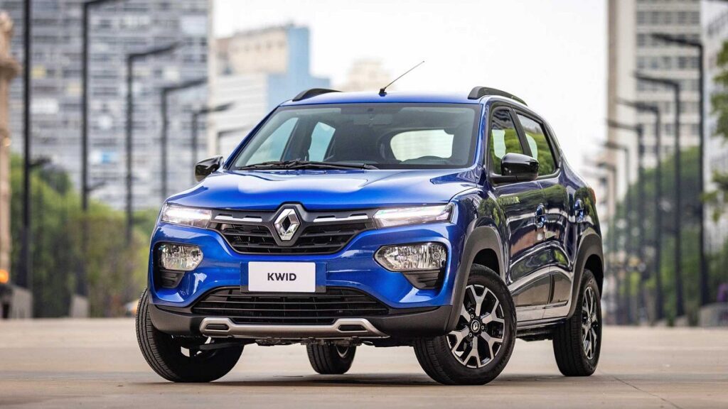Renault Kwid outsider 2023 azul frente