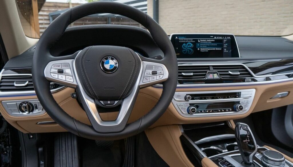 Imagem interna de um carro de luxo da BMW